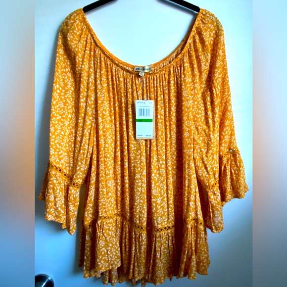 Democracy Tops - DEMOCRACY Golden Yellow Boho Top